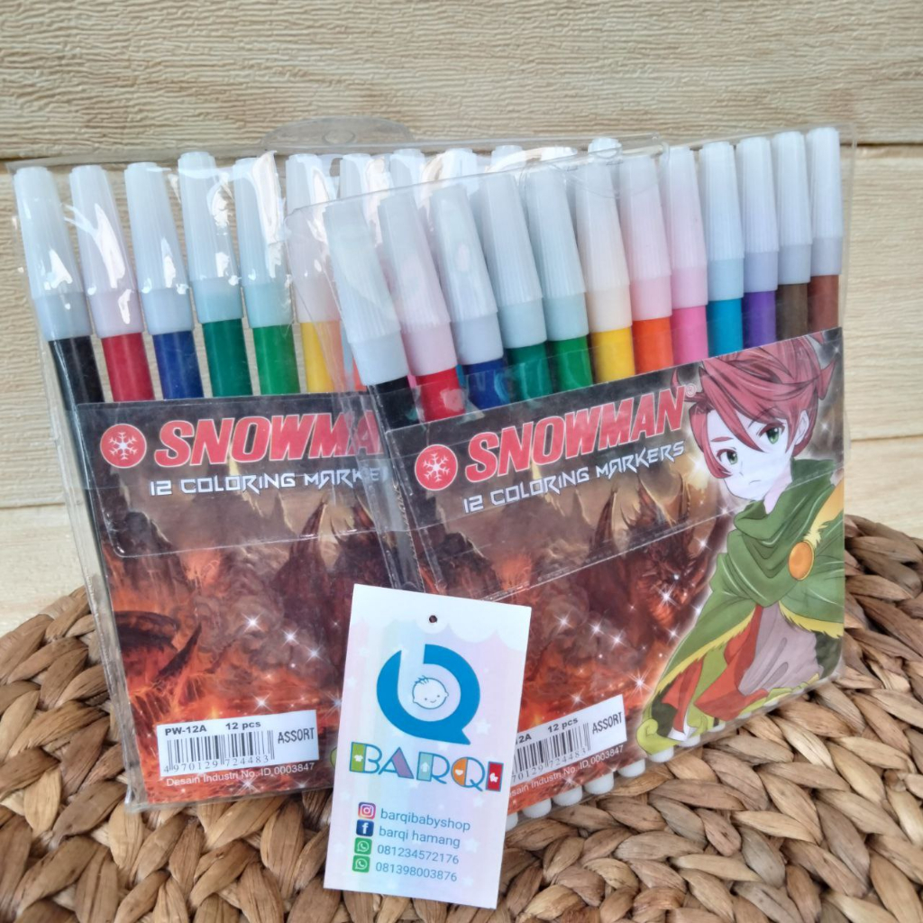 

SPIDOL SNOWMAN WARNA 12 WARNA