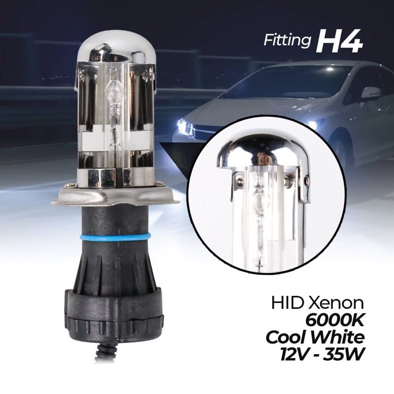 lampu mobil HID H4 6000K 35 W FORAUTO 1 PCS