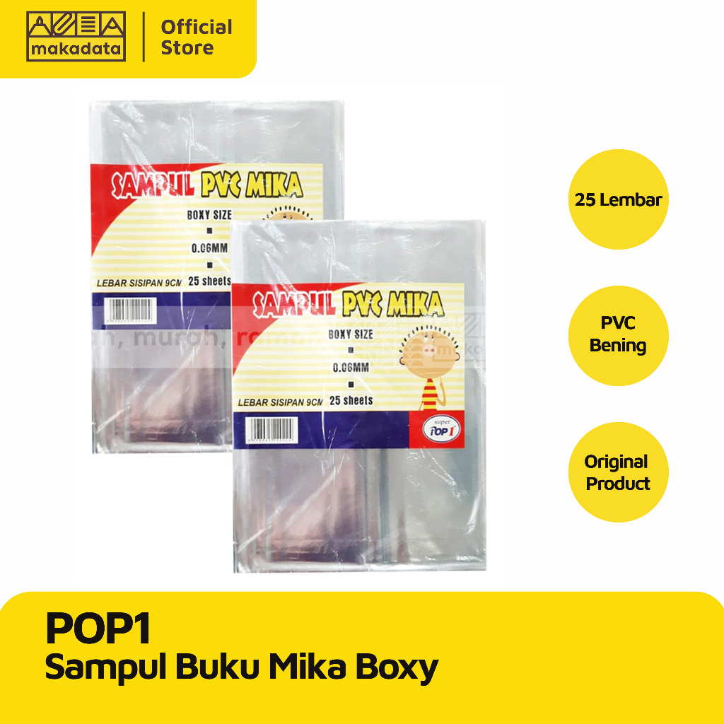 

SAMPUL BUKU PVC MIKA BENING BOXY POP1 (ISI 25 LEMBAR) MURAH