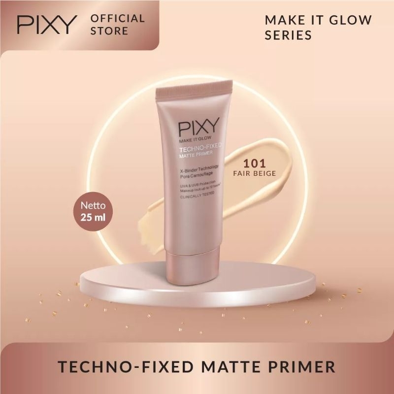 PIXY Make It Glow Techo-Fixed Matte Primer - X-Binder Technology Pore Camouflage 25 ml