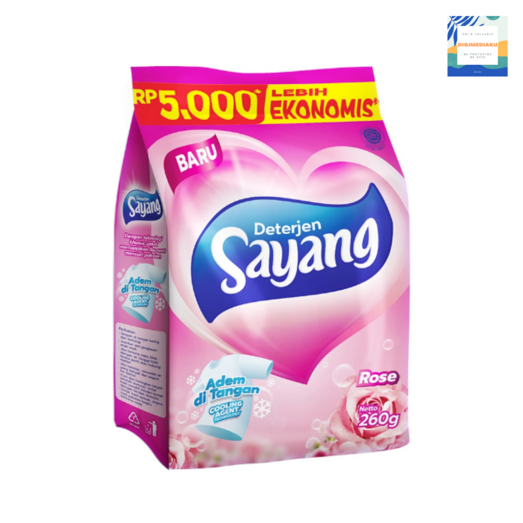 Sayang Powder Detergent 260 gr DETERGEN SAYANG 260 gr DETERJEN SAYANG 260 gr DETERGEN BUBUK DETERJEN BUBUK 260gr