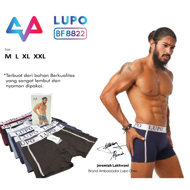 CELANA DALAM BOXER PRIA LUPO PREMIUM KATUN CD LAKI LAKI