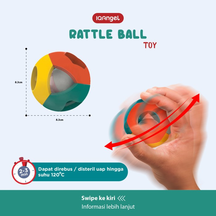 Mainan anak IQ Angel Rattle Ball Toy IQ0142