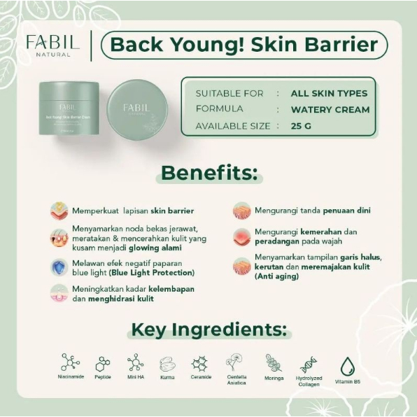 Fabil Back Young! Skin Barrier Cream 25gr