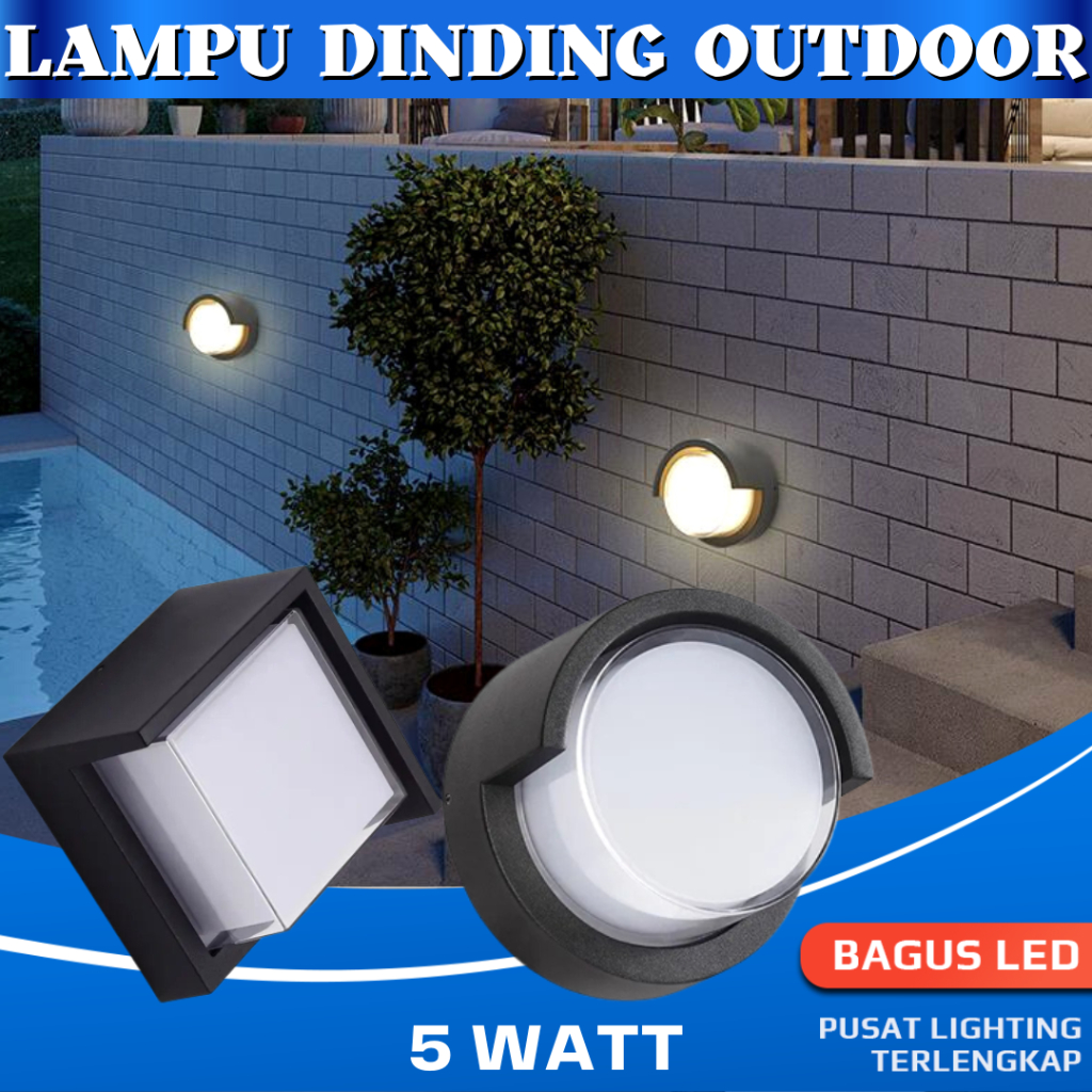 Lampu Dinding Outdoor LED Lampu Taman Hias 5 WATT