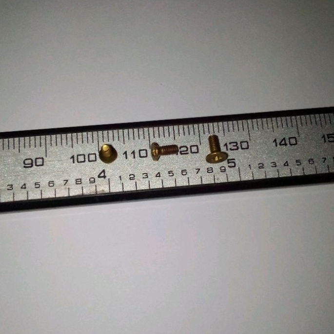 BAUT BAUD SEKRUP SKRUP SCREW LAPTOP MESIN M2 M2x5 2x5 HEAD 4MM NIKEL GOLD