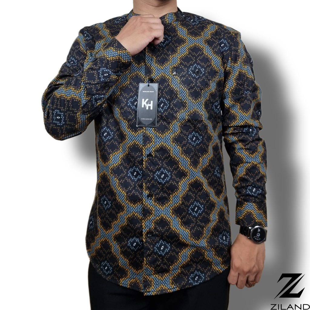 Kemko Dewasa KH 039 Kemeja Koko Pria Lengan Panjang Batik Katun Ada Ukuran Jumbo High Quality