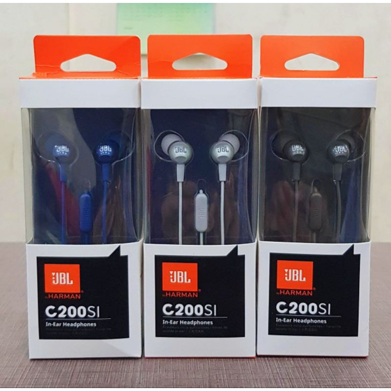 JBL C200SI Headset Earphone Bass ORIGINAL By Harman Jack 3.5mm