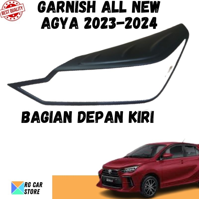 GARNISH ALL NEW AGYA 2023-2024 BLACK DOFF DIJAMIN PNP TINGGAL PASANG BERKUALITAS