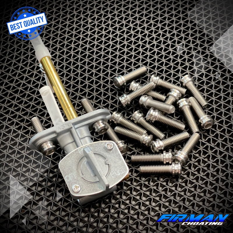 BAUT CUSTOM PROBOLT KERAN BENSIN M6x20 RX KING RXS YT115 STAINLESS ANTI KARAT (Sepaket / 2 Biji)