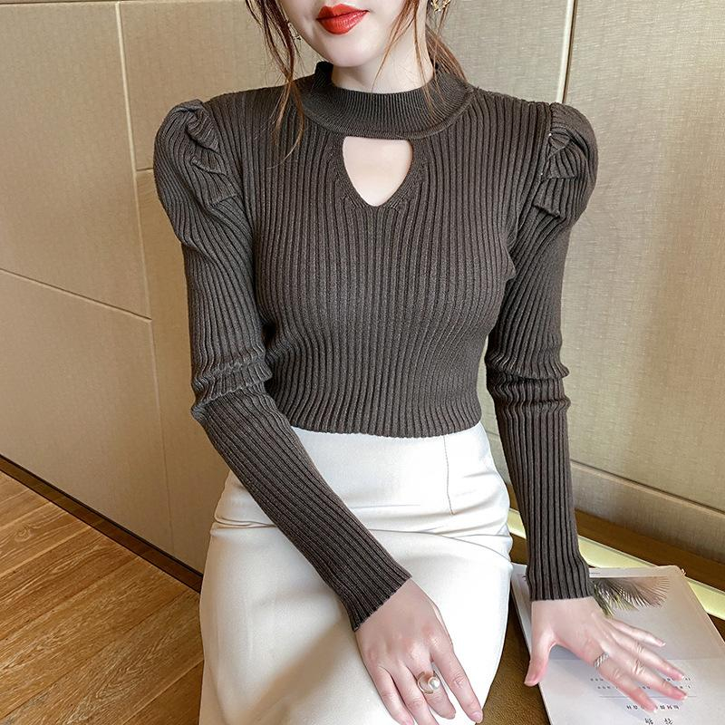 【 Bra Mall 】BJ-011 Atasan Wanita Korean Style Lengan Panjang Turtleneck Rajut Import Premium | Baju Import Rajut Turtleneck Lengan Panjang