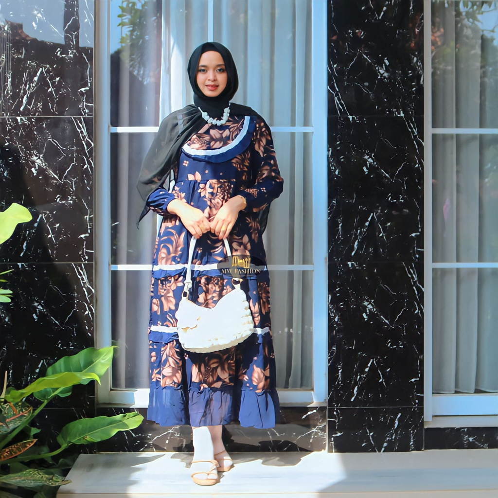 Gamis Monalisa Renda Jumbo Motif Sultan Lingkar Payung (Monalisa Rempel)