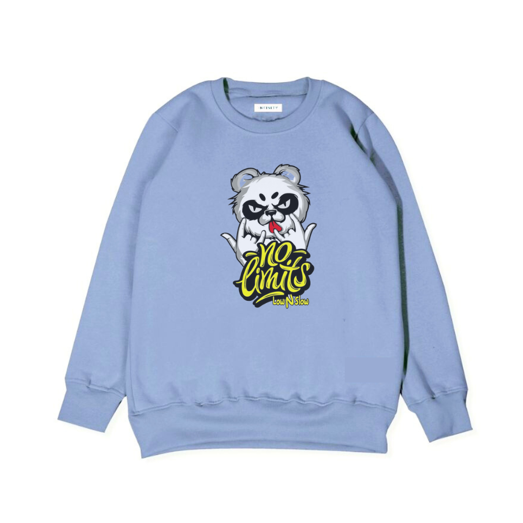 CREWNECK PRIA BASIC MOTIF PANDA NAVY/SWEATER SWEATSHIRT SABLON PREMIUM QUALITY