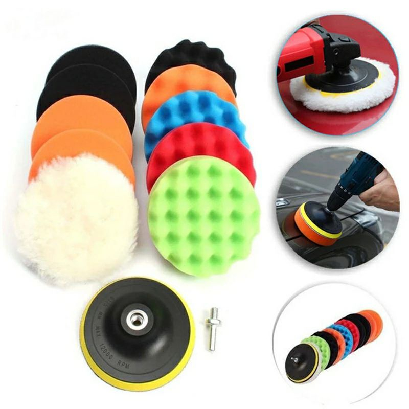 Sponge Polishing Set Car Buffing Pads 5Inch 10PCS - Spons Spon Busa Polis dan Detailing Mobil - OTOHEROES