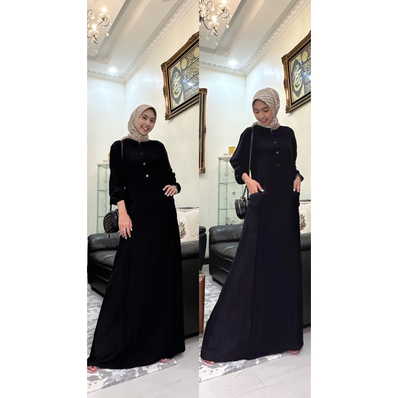 GAMIS HITAM IBU/GAMIS INTAN DWI NANDA /GAMIS UMROH by aliya