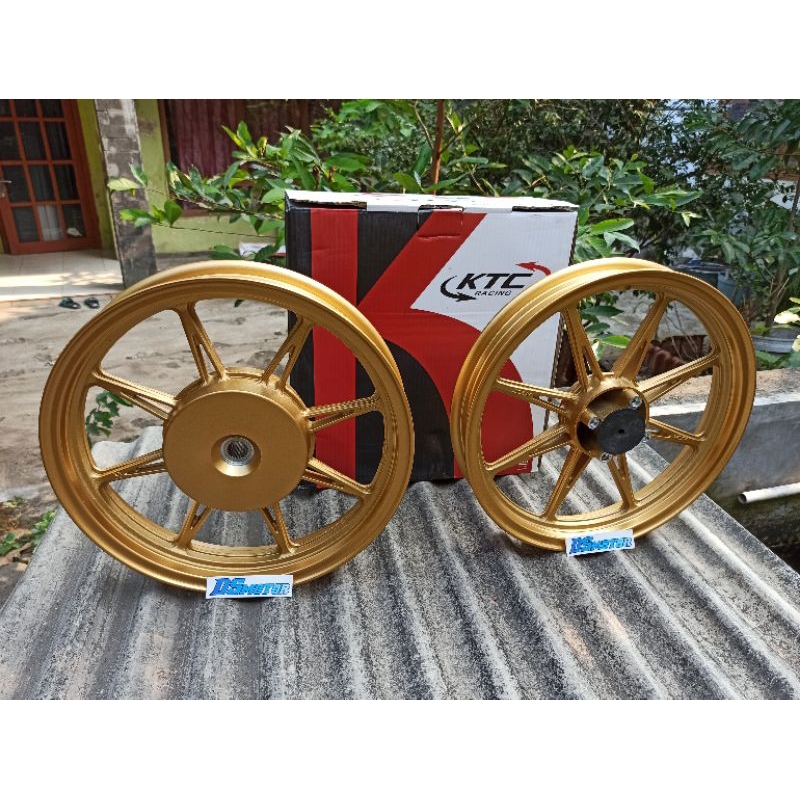 velg velk velek KTC RACING SPECTRE palang8 HITAM PUTIH GOLD WHITE BLACK GLOSS MATIC HONDA BEAT VARIO