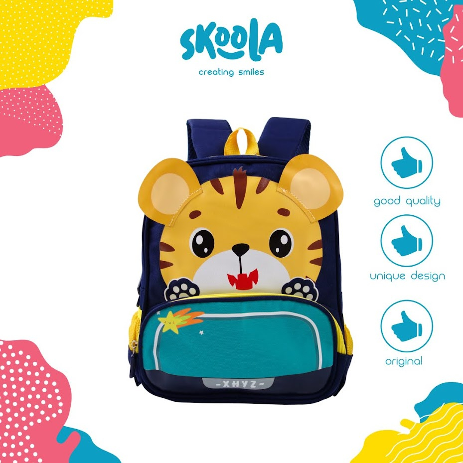 Skoola Tas Sekolah Anak Laki - Laki PAUD TK Ransel Tiger - Neko