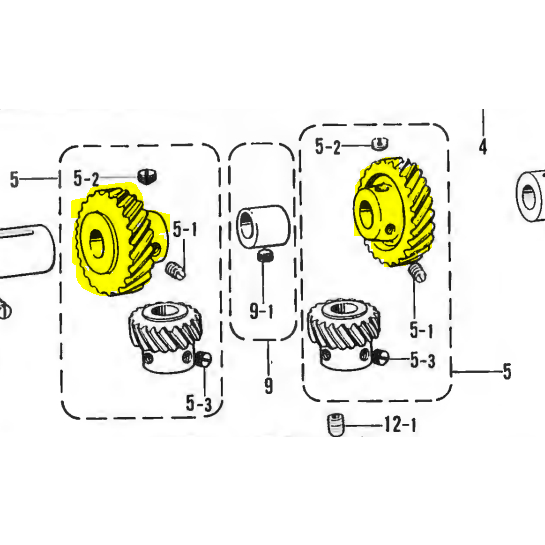 Gear Kenlen Original Taiwan Mesin Jahit Jarum 2 Brother 842 / 832