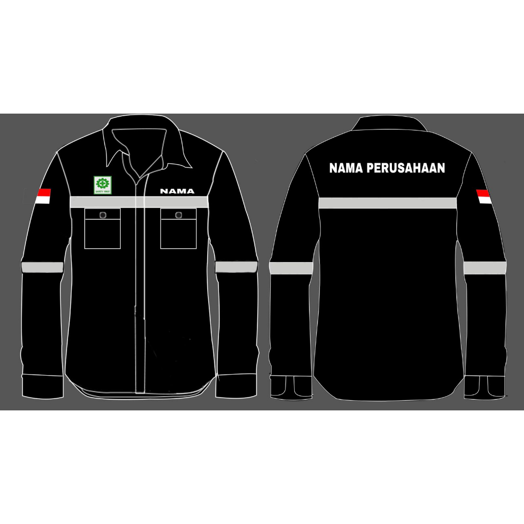 Baju kerja proyek / Baju proyek  / Wearpack atasan / kemeja proyek khusus bordir