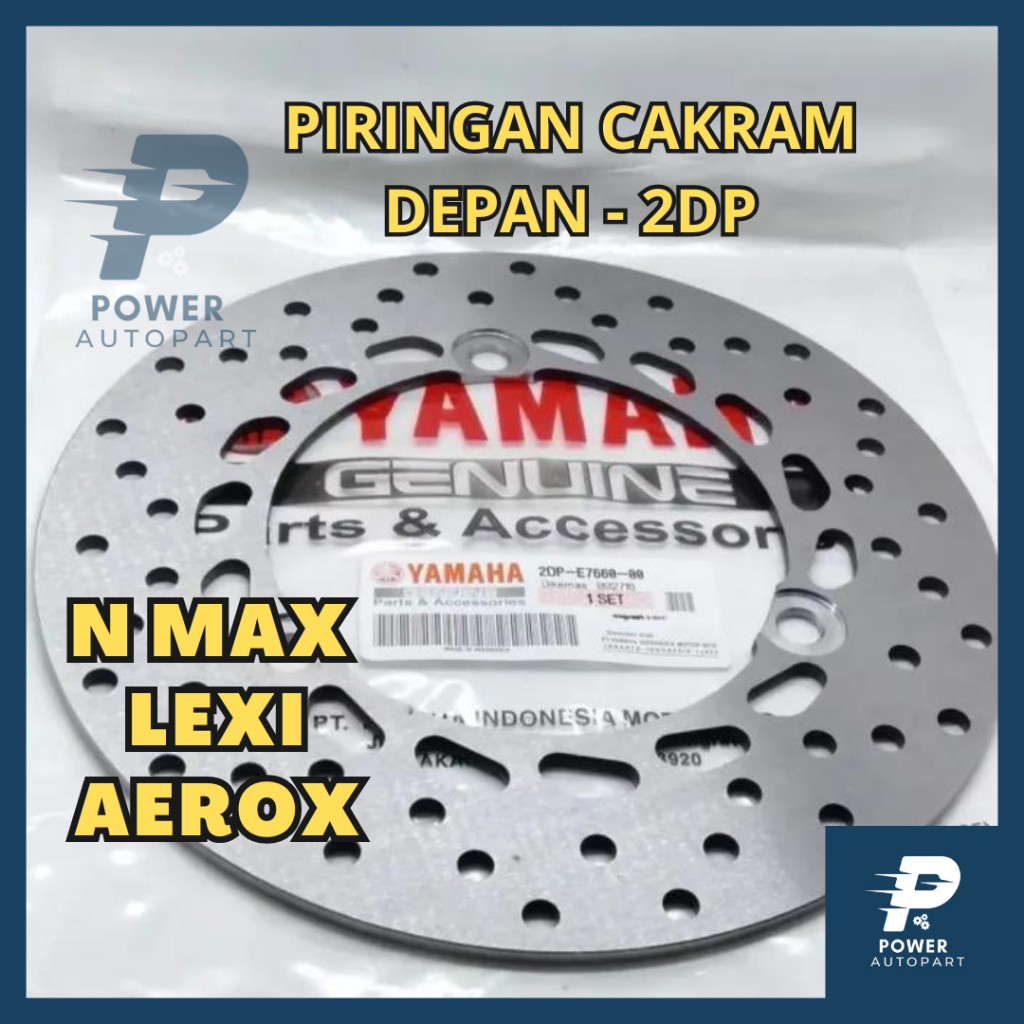 PIRINGAN DEPAN NMAX, AEROX 155, LEXI YAMAHA YGP CAKRAM DISC DISK KUALITAS ORIGINAL - 2DP