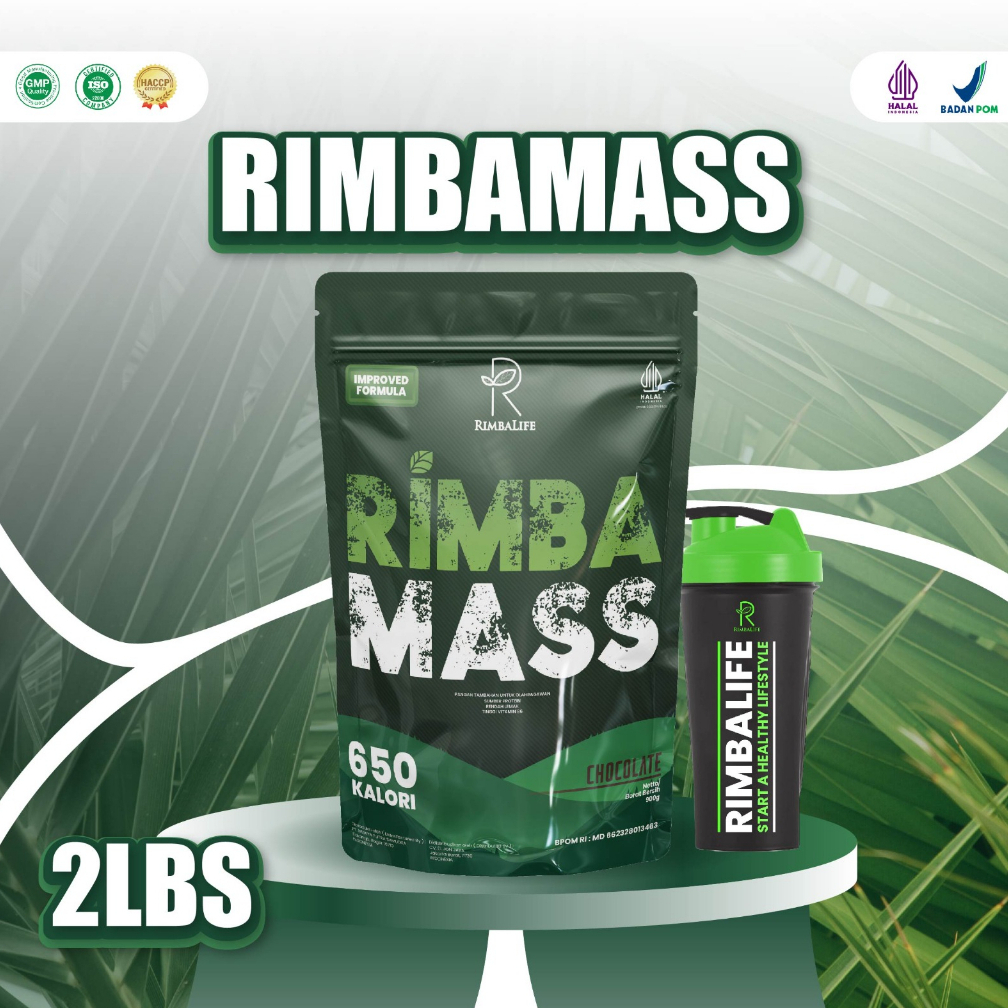 Rimbalife Rimba Mass Gainer 2 lbs 900 gram Susu Protein Bulking Penggemuk Penambah Berat Badan