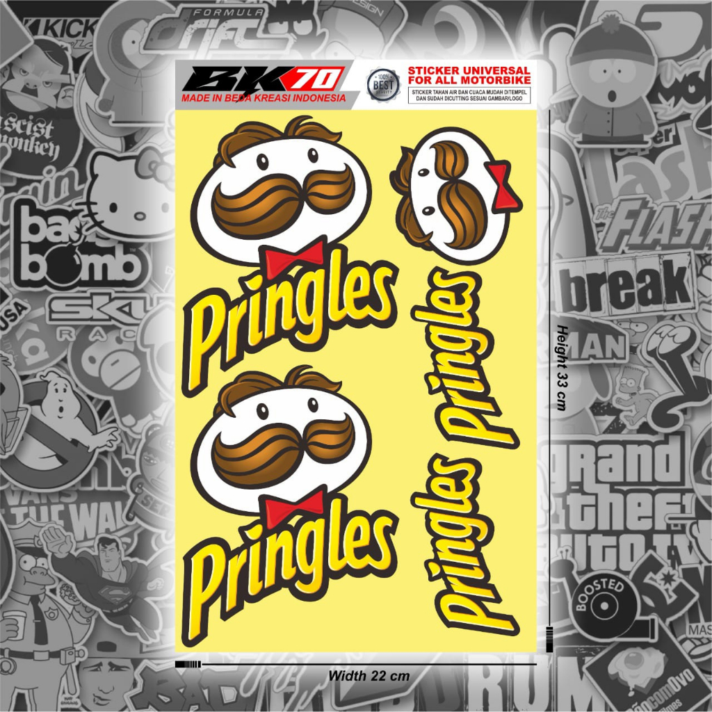 Stiker pack lembaran variasi motor matic keren pringlis satu set