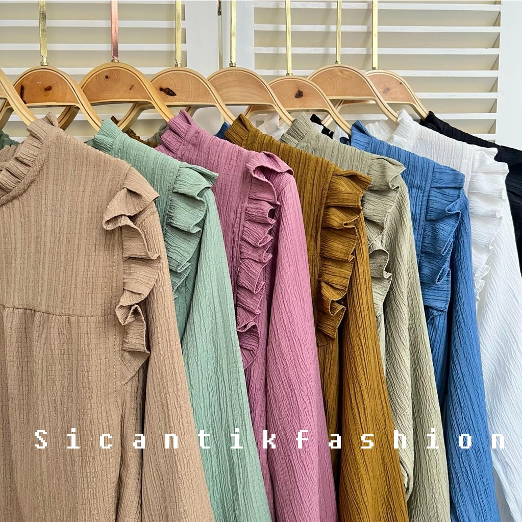 Kemeja Wanita Style Korean Bahan Adem dan lembut