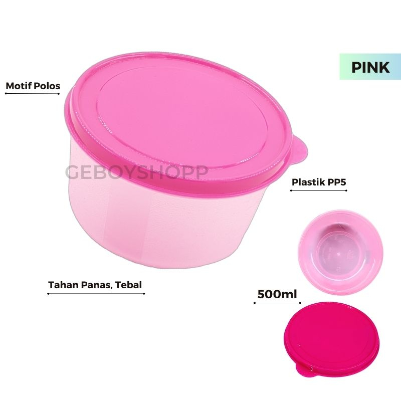 Toples Kue / Food Container / Toples Bulat Kedap Udara Zellie 500ml Foodgrade PP5