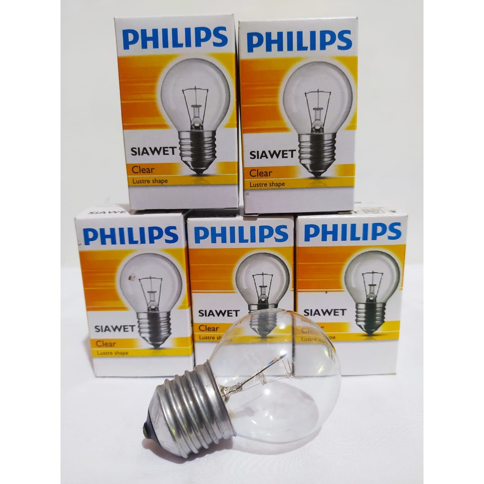 lampu pijar PHILIPS SIAWET Clear 5watt 15 watt lampu pijar philips kuning