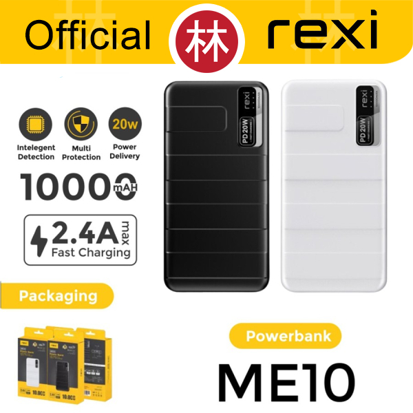 Rexi ME10 Powerbank 10.000 mAh PD20W Dual Input Output Fast Charging