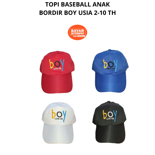 Topi Anak Karakter BOY Usia 2-10 tahun