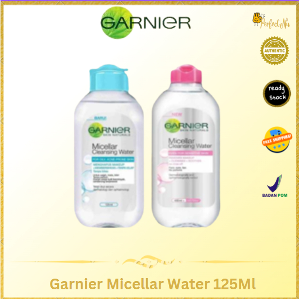 GARNIER MICELLAR CLEANSING WATER 125ML|PINK|BLUE|ROSE BPOM