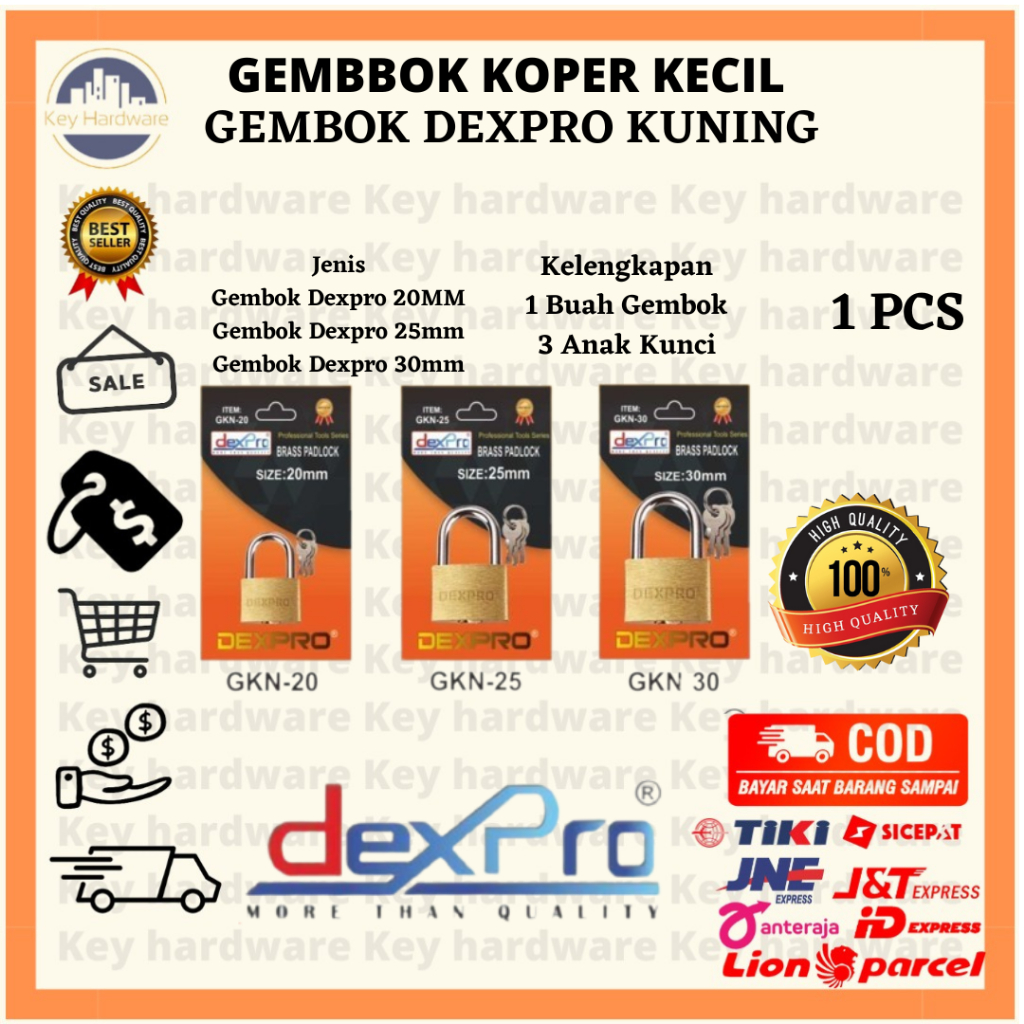 GEMBOK koper KECIL atau GEMBOK KUNINGAN KECIL 20mm 25mm 30mm