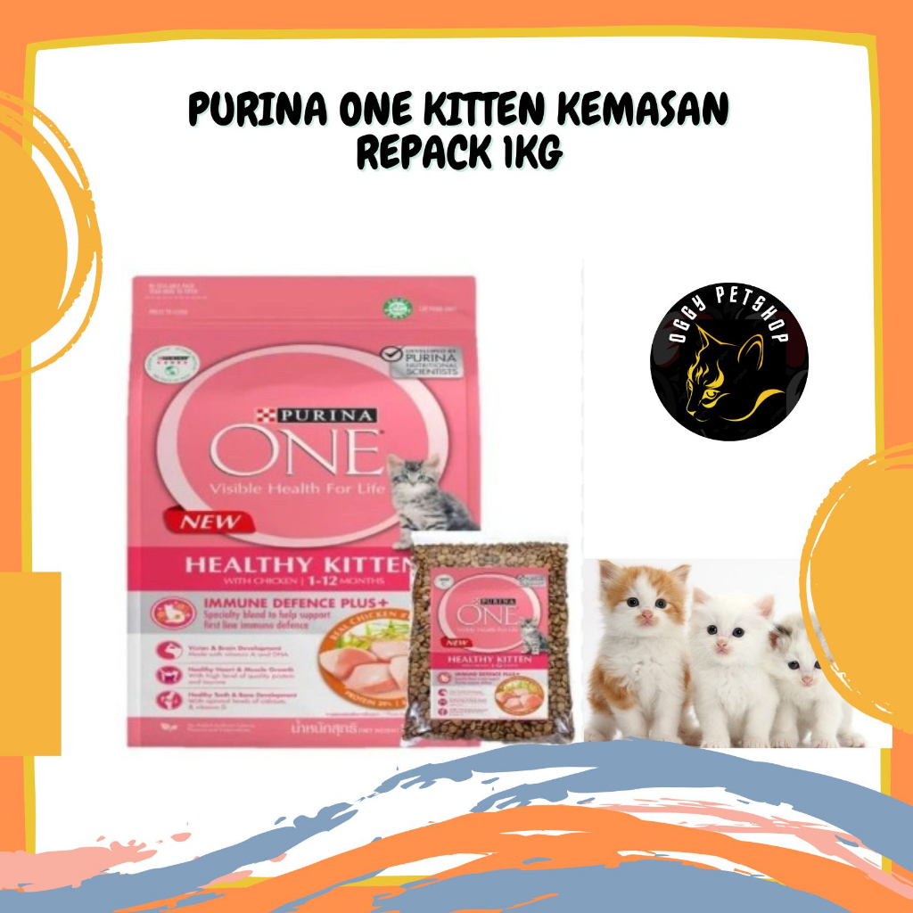 Makanan Kucing PURINA ONE KITTEN Repack 1kg | PURINA ONE 1KG