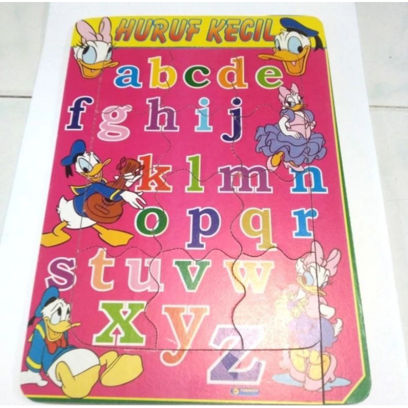 PUZZLE KAYU/BONGKAR PASANG KAYU HURUF KECIL
