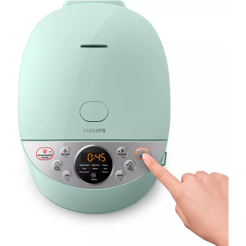 Philips HD4515/85 – Rice Cooker Digital 1.8 Liter 10 Menu Green