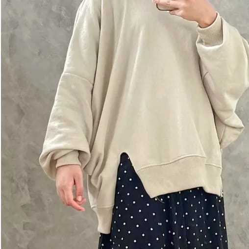 SLT BTWG RIB BELAH SWEATER OVERSIZE - SWEATER BIG SIZE JUMBO KOREAN STYLE