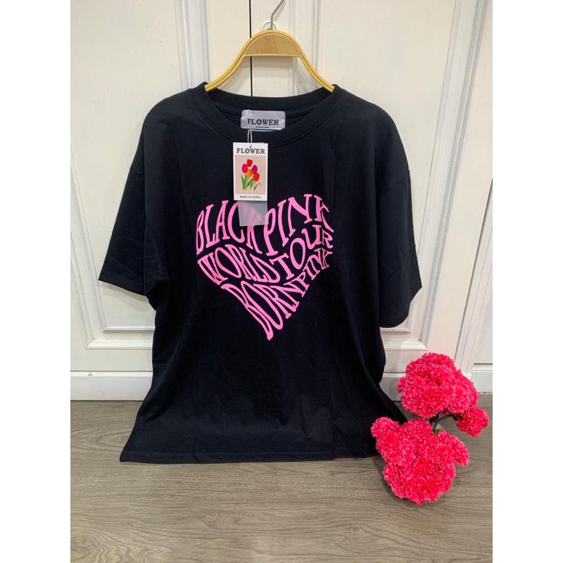 KAOS OVERSIZE BKK BLACK PINK READY STOK