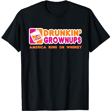 BAJU KAOS Whiskey Men Women Drunkin Grownups Whiskey Drinker Gifts T-Shirt