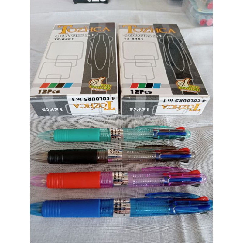 

Pulpen Tozhca 4 Warna Tz 8401 / bulpen 4 warna 1 pack (isi 12pcs)