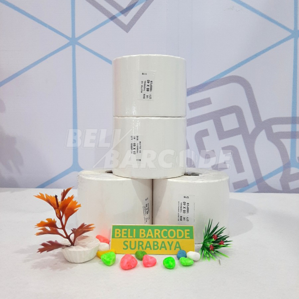 Stiker Label 65x40 1Line Isi 1000Pcs 65 x 40 Thermal Core Kecil