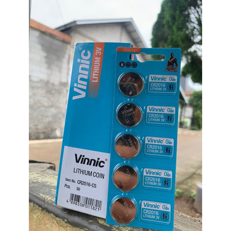 Batre baterai vinnic original lithium 3V CR2016 biru