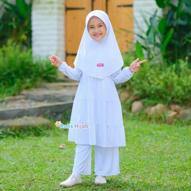 GAMIS MANASIK /GAMIS PUTIH/GAMIS ANAK PEREMPUAN