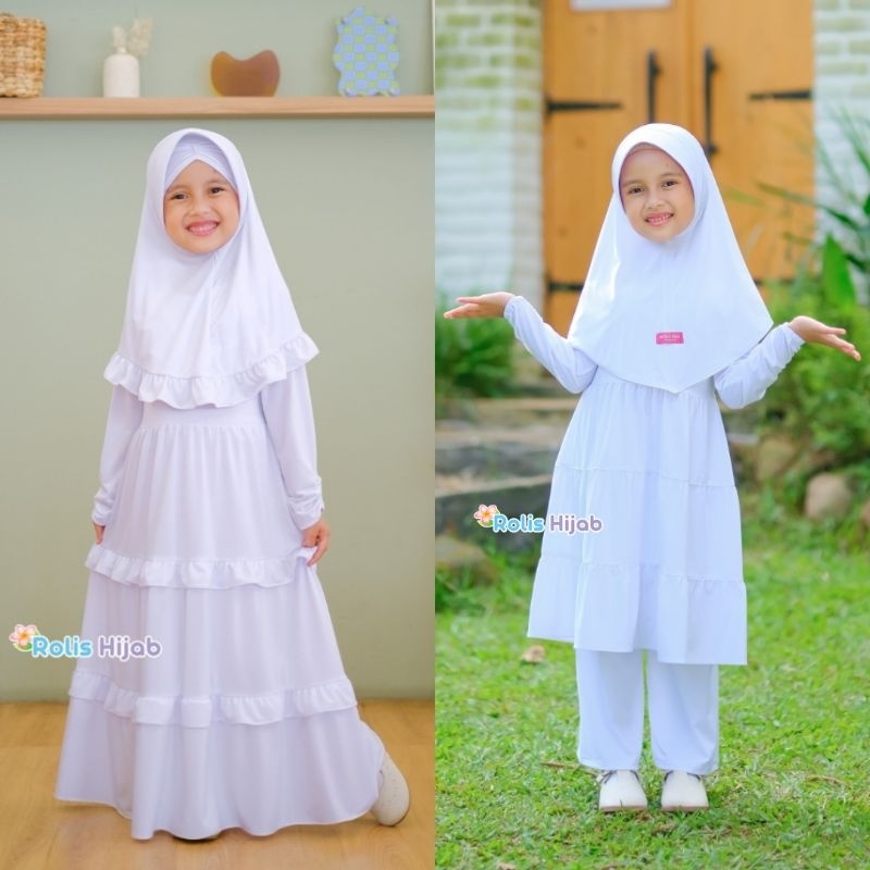 GAMIS MANASIK /GAMIS PUTIH/GAMIS ANAK PEREMPUAN