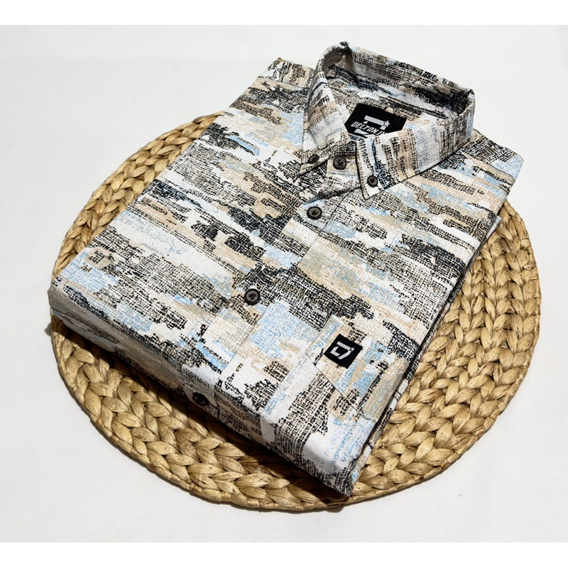 kemeja lengan pendek pria - atasan kemeja printing unisex lengan pendek full print katun distro murah terbaru 2023