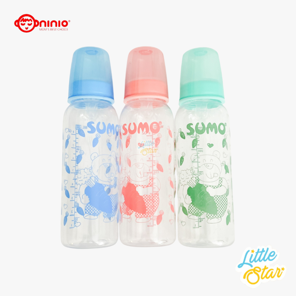 Botol Dot Susu Asi Sumo Ninio Round Bottle Tempat Minum Anak BPA Free