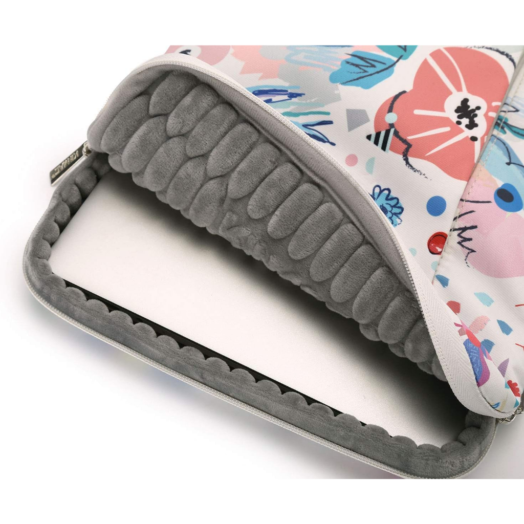Tas Laptop Macbook KINMAC Handstrap flower motif Shockproof 13 14 15 16 inch
