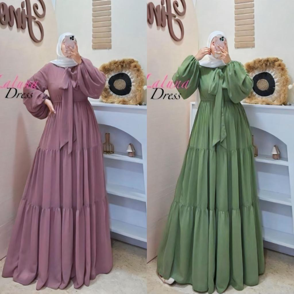 [Ameera by Andira] LALUNA DRESS Ceruty Baby Doll Premium Speciall Edition Design Korean Look lucu ca