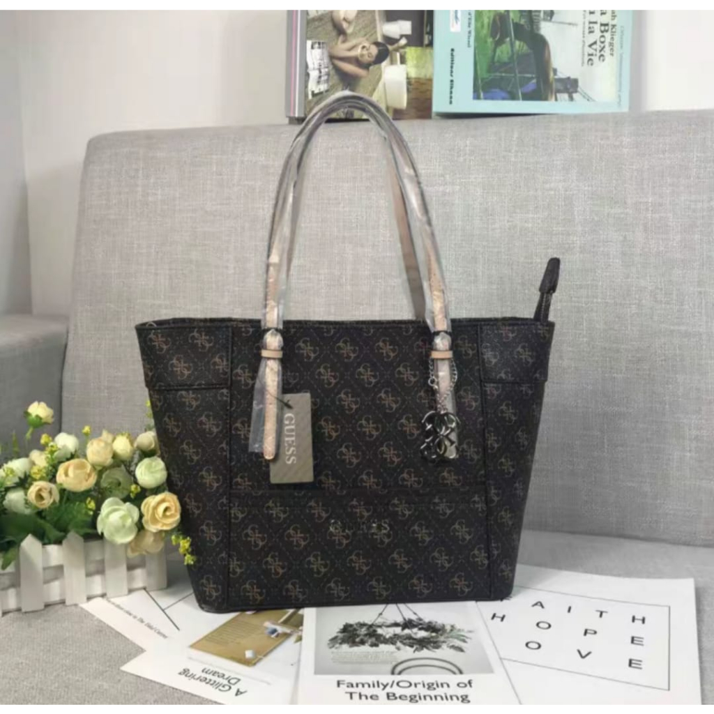 TOTE BAG GUESS DELANEY -SHOULDERBAG IMPORT -TAS BAHU WANITA#27893