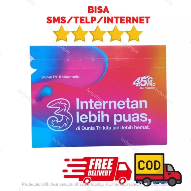 Kartu Perdana SP Tri internet kuota 5GB aktif